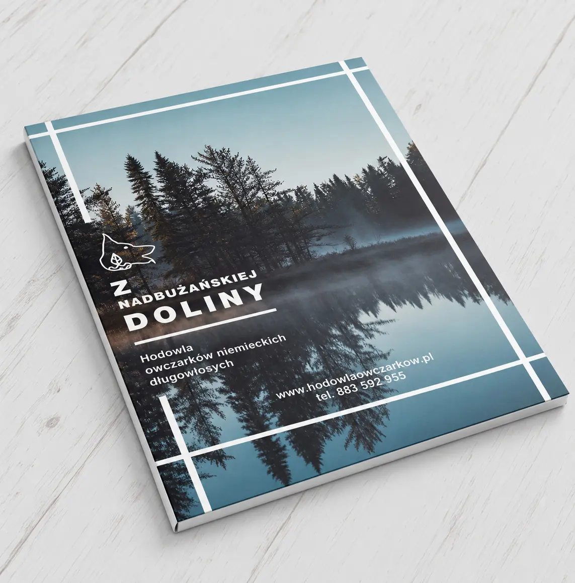 Projekt teczki dla hodowli Z Nadbużańskiej Doliny — projekt graficzny