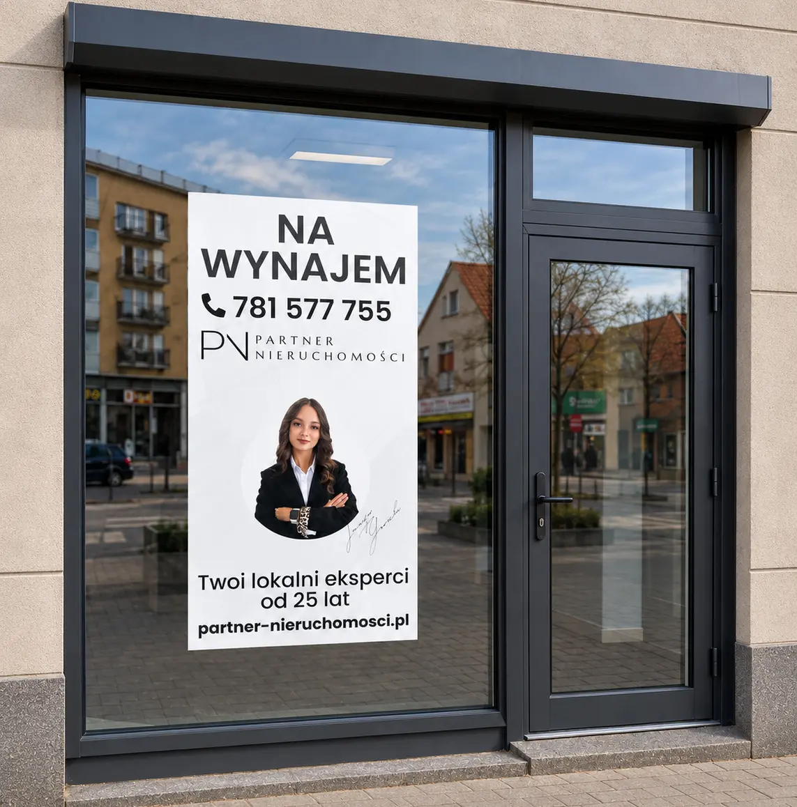 Projekt banera na okno — projekt graficzny